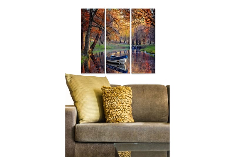 Canvasbilde Scenic 3-pk flerfarget - 22x05 cm - Interiør - Maleri & posters - Lerretsbilder