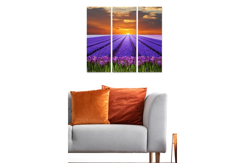 Canvasbilde Scenic 3-pk flerfarget - 22x05 cm - Interiør - Maleri & posters - Lerretsbilder