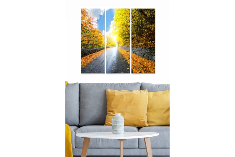 Canvasbilde Scenic 3-pk flerfarget - 22x05 cm - Interiør - Maleri & posters - Lerretsbilder