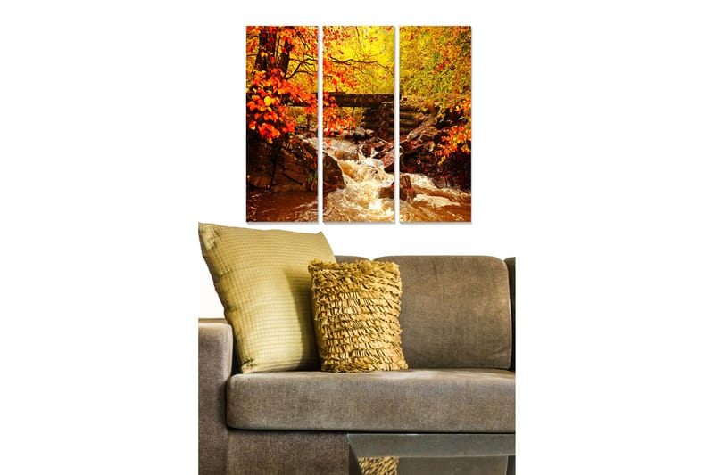 Canvasbilde Scenic 3-pk flerfarget - 22x05 cm - Interiør - Maleri & posters - Lerretsbilder