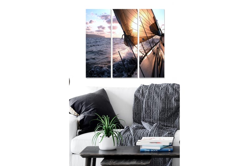 Canvasbilde Scenic 3-pk flerfarget - 22x05 cm - Interiør - Maleri & posters - Lerretsbilder