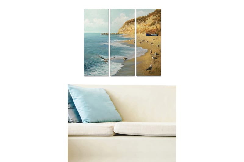 Canvasbilde Scenic 3-pk flerfarget - 22x05 cm - Interiør - Maleri & posters - Lerretsbilder