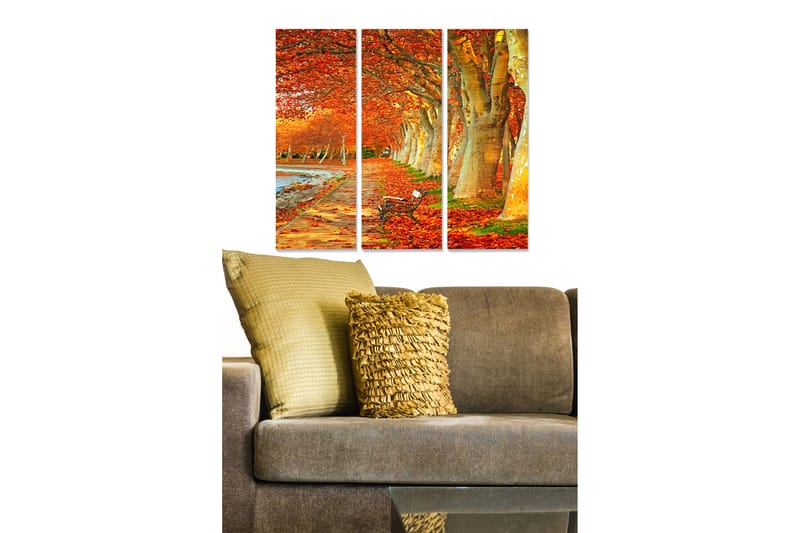 Canvasbilde Scenic 3-pk flerfarget - 22x05 cm - Interiør - Maleri & posters - Lerretsbilder