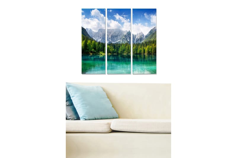 Canvasbilde Scenic 3-pk flerfarget - 22x05 cm - Interiør - Maleri & posters - Lerretsbilder