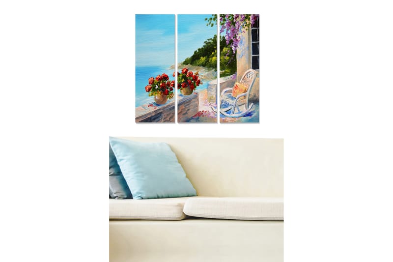 Canvasbilde Scenic 3-pk flerfarget - 22x05 cm - Interiør - Maleri & posters - Lerretsbilder