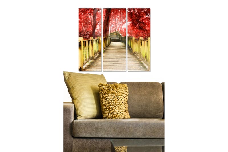 Canvasbilde Scenic 3-pk flerfarget - 22x05 cm - Interiør - Maleri & posters - Lerretsbilder