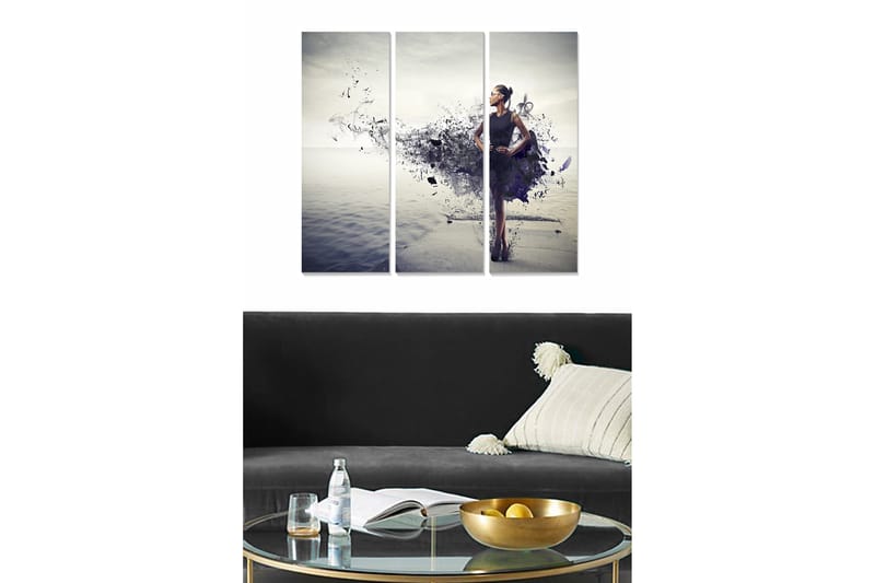 Canvasbilde Scenic 3-pk flerfarget - 22x05 cm - Interiør - Maleri & posters - Lerretsbilder