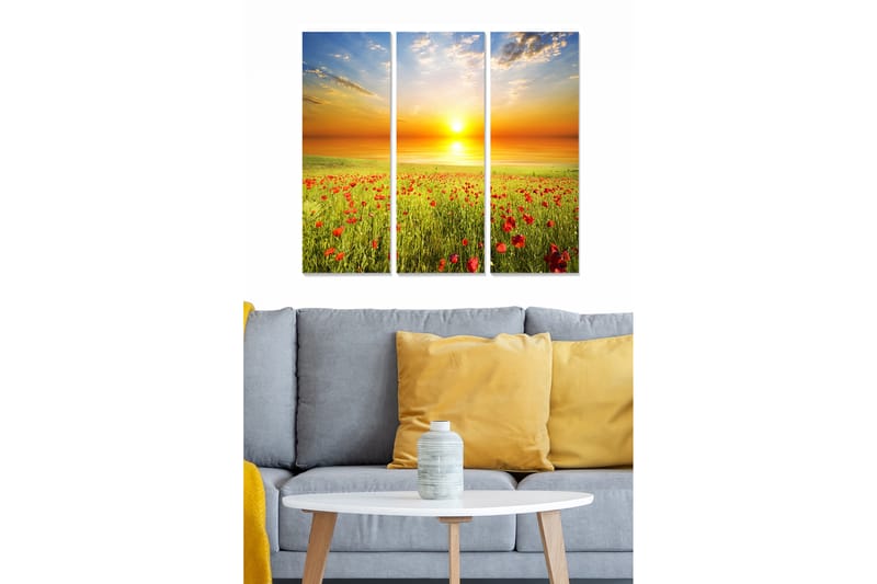 Canvasbilde Scenic 3-pk flerfarget - 22x05 cm - Interiør - Maleri & posters - Lerretsbilder