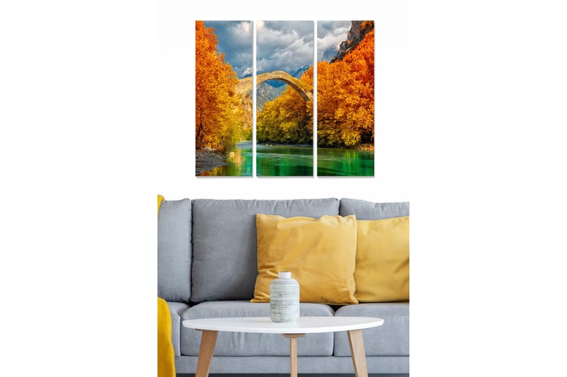 Canvasbilde Scenic 3-pk flerfarget - 22x05 cm - Interiør - Maleri & posters - Lerretsbilder