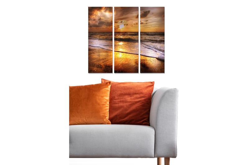 Canvasbilde Scenic 3-pk flerfarget - 22x05 cm - Interiør - Maleri & posters - Lerretsbilder