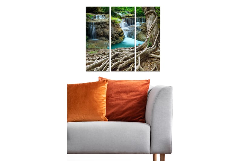 Canvasbilde Scenic 3-pk flerfarget - 22x05 cm - Interiør - Maleri & posters - Lerretsbilder