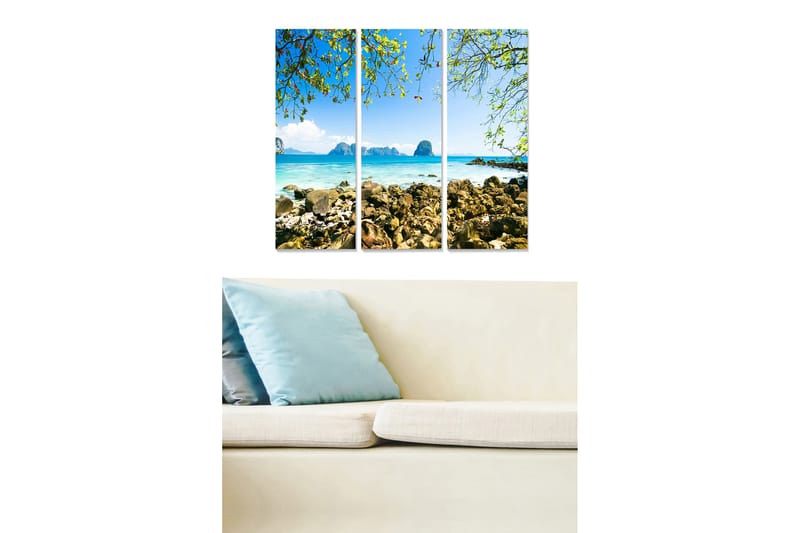 Canvasbilde Scenic 3-pk flerfarget - 22x05 cm - Interiør - Maleri & posters - Lerretsbilder