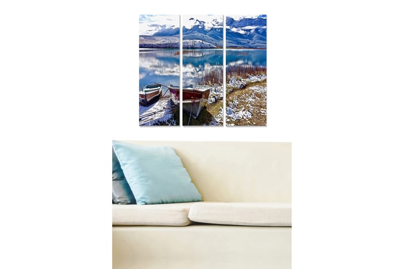 Canvasbilde Scenic 3-pk flerfarget - 22x05 cm - Interiør - Maleri & posters - Lerretsbilder