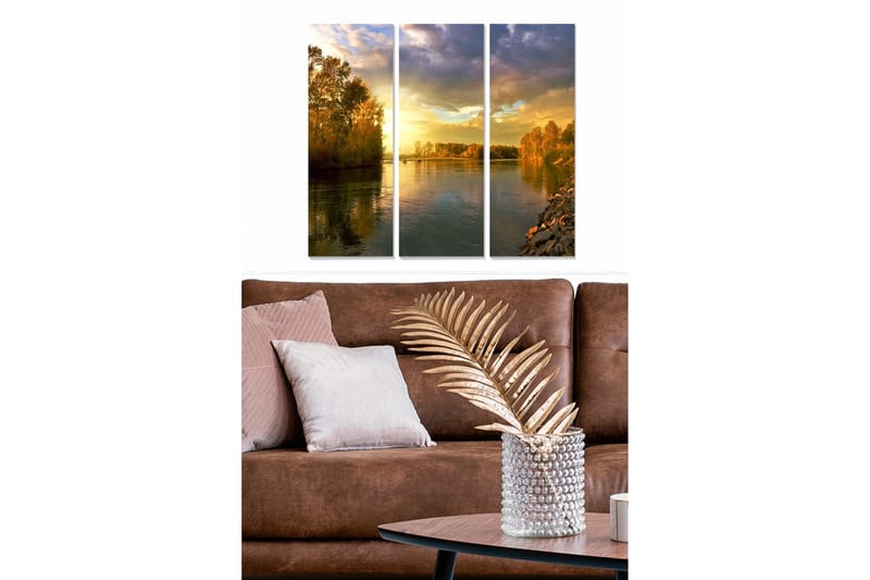 Canvasbilde Scenic 3-pk flerfarget - 22x05 cm - Interiør - Maleri & posters - Lerretsbilder