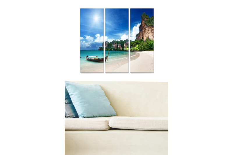 Canvasbilde Scenic 3-pk flerfarget - 22x05 cm - Interiør - Maleri & posters - Lerretsbilder