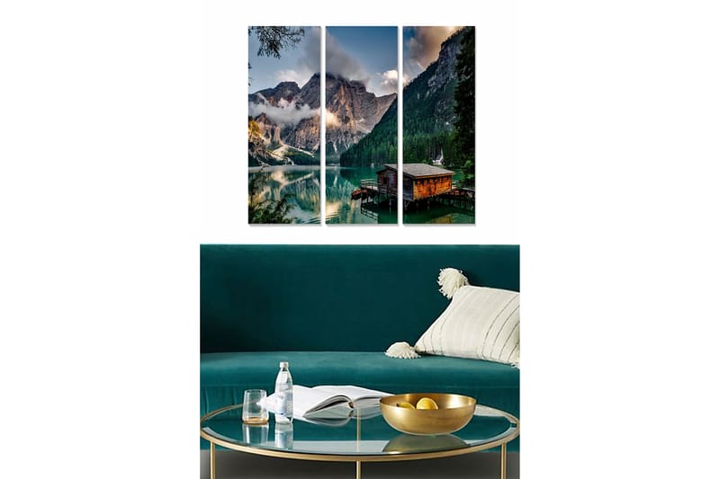 Canvasbilde Scenic 3-pk flerfarget - 22x05 cm - Interiør - Maleri & posters - Lerretsbilder