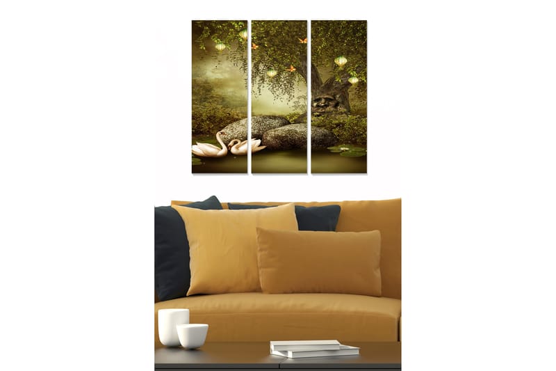 Canvasbilde Scenic 3-pk flerfarget - 22x05 cm - Interiør - Maleri & posters - Lerretsbilder