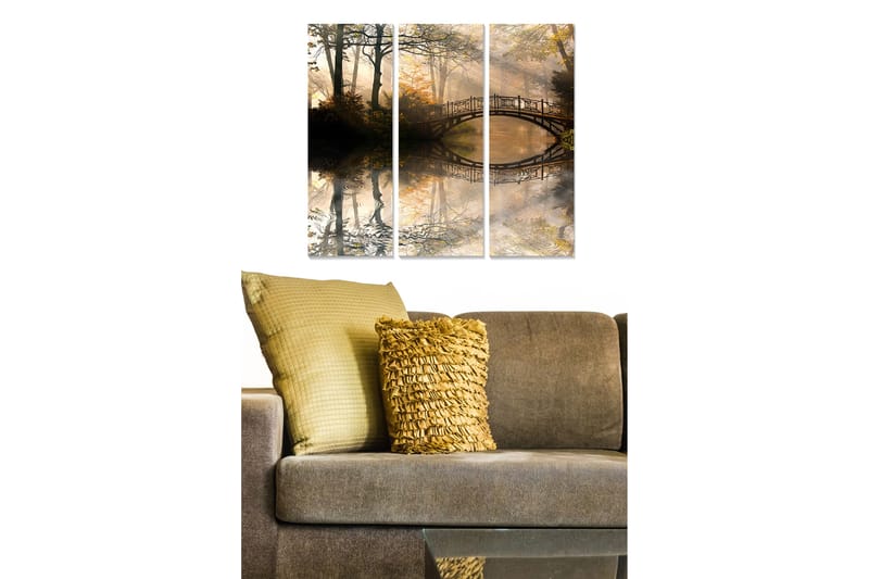 Canvasbilde Scenic 3-pk flerfarget - 22x05 cm - Interiør - Maleri & posters - Lerretsbilder