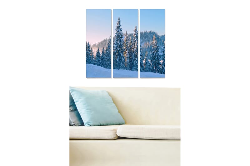 Canvasbilde Scenic 3-pk flerfarget - 22x05 cm - Interiør - Maleri & posters - Lerretsbilder