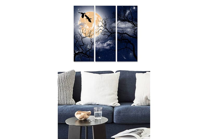 Canvasbilde Scenic 3-pk flerfarget - 22x05 cm - Interiør - Maleri & posters - Lerretsbilder