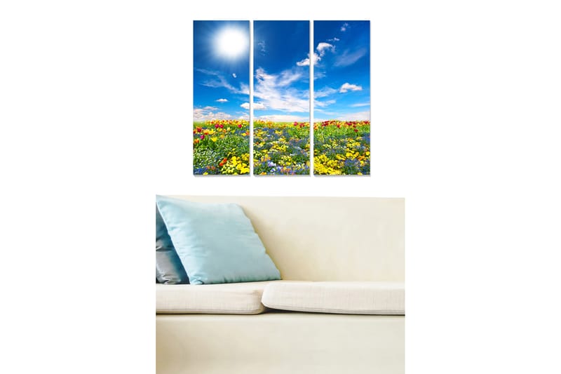 Canvasbilde Scenic 3-pk flerfarget - 22x05 cm - Interiør - Maleri & posters - Lerretsbilder