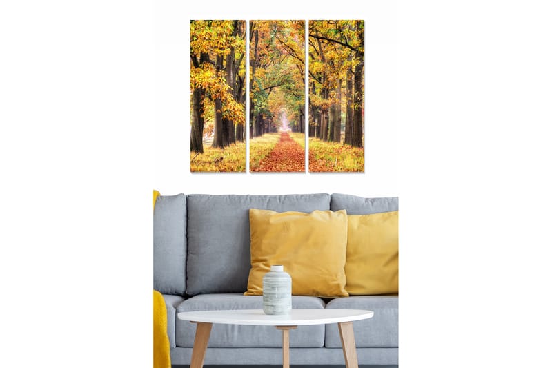 Canvasbilde Scenic 3-pk flerfarget - 22x05 cm - Interiør - Maleri & posters - Lerretsbilder