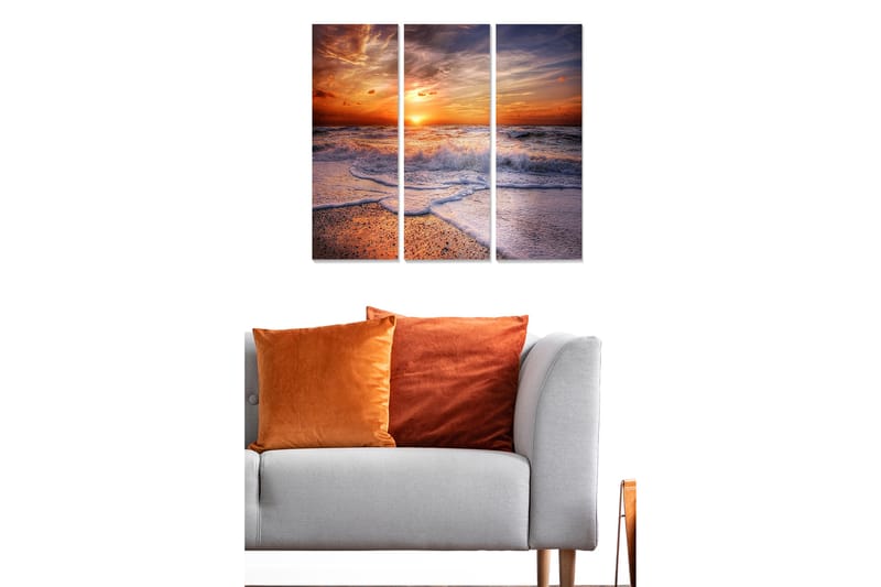 Canvasbilde Scenic 3-pk flerfarget - 22x05 cm - Interiør - Maleri & posters - Lerretsbilder