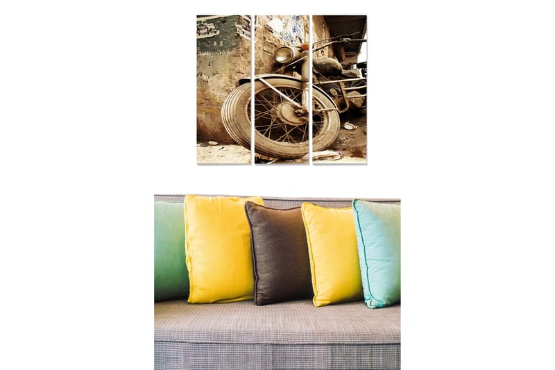 Canvasbilde Transportation 3-pk Flerfarget - 22x05 cm - Interiør - Maleri & posters - Lerretsbilder