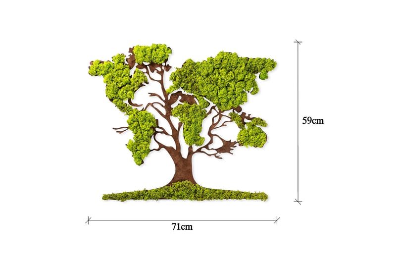 Canvasbilde Tree 2 - Grønn/Brun - Interiør - Maleri & posters - Lerretsbilder