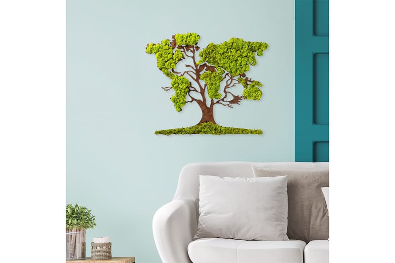 Canvasbilde Tree 2 - Grønn/Brun - Interiør - Maleri & posters - Lerretsbilder