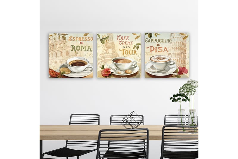 Canvasbilde VP Italy 3-pk Flerfarget - 33x03 cm - Interiør - Maleri & posters - Lerretsbilder