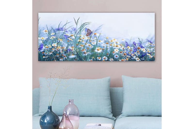 Canvasbilde YTY Floral & Botanical Flerfarget - 120x50 cm - Interiør - Maleri & posters - Lerretsbilder