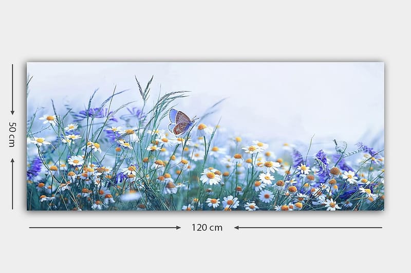 Canvasbilde YTY Floral & Botanical Flerfarget - 120x50 cm - Interiør - Maleri & posters - Lerretsbilder