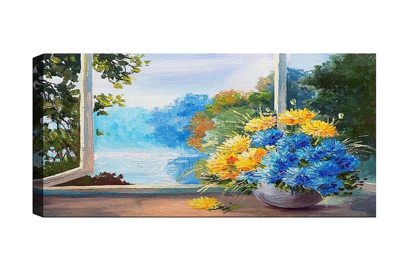 Canvasbilde YTY Floral & Botanical Flerfarget - 120x50 cm - Interiør - Maleri & posters - Lerretsbilder