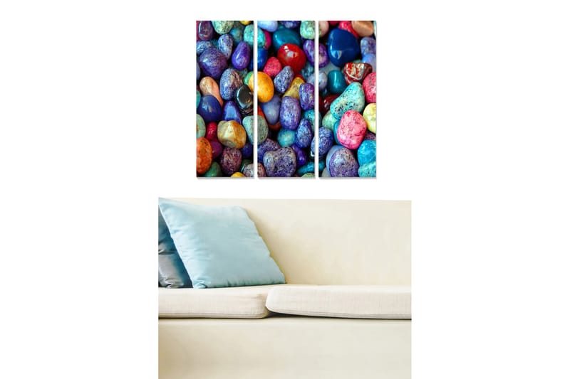 Canvastavla Colorful 3-pk Flerfarget - 22x05 cm - Interiør - Maleri & posters - Lerretsbilder