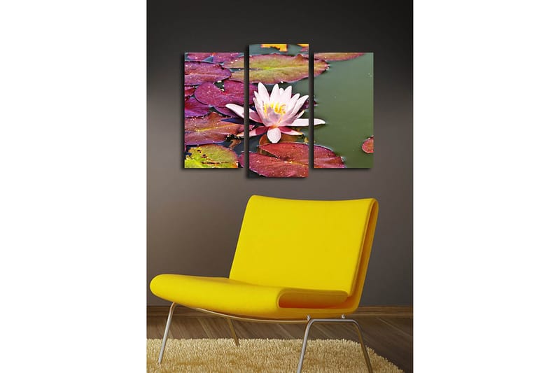 Dekorativ Canvasbilde 3-Deler 45x20 cm - Flerfarget - Interiør - Maleri & posters - Lerretsbilder