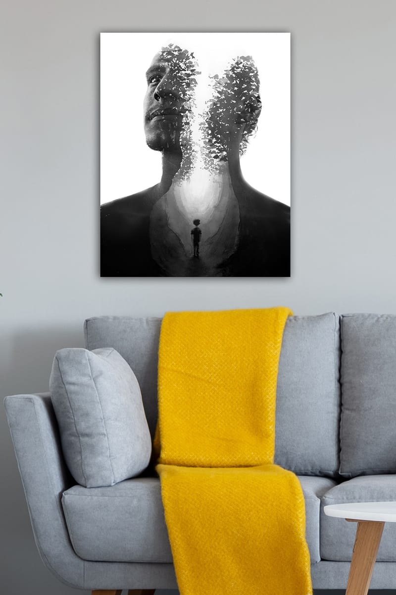 Dekorativ Canvasbilde 50x70 cm - Flerfarget - Interiør - Maleri & posters - Lerretsbilder