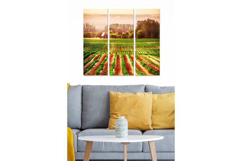 Dekorativ MDF-maling 3-Deler 20x50 cm - Flerfarget - Interiør - Maleri & posters - Lerretsbilder