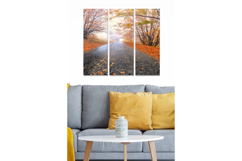 Dekorativ MDF-maling 3-Deler 20x50 cm - Flerfarget - Interiør - Maleri & posters - Lerretsbilder