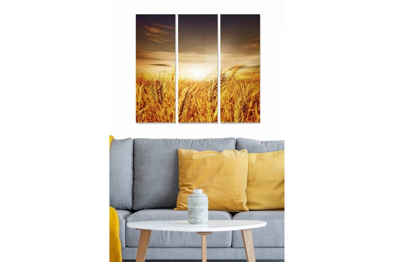 Dekorativ MDF-maling 3-Deler 20x50 cm - Flerfarget - Interiør - Maleri & posters - Lerretsbilder