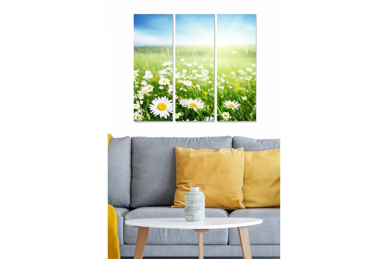 Dekorativ MDF-maling 3-Deler 20x50 cm - Flerfarget - Interiør - Maleri & posters - Lerretsbilder