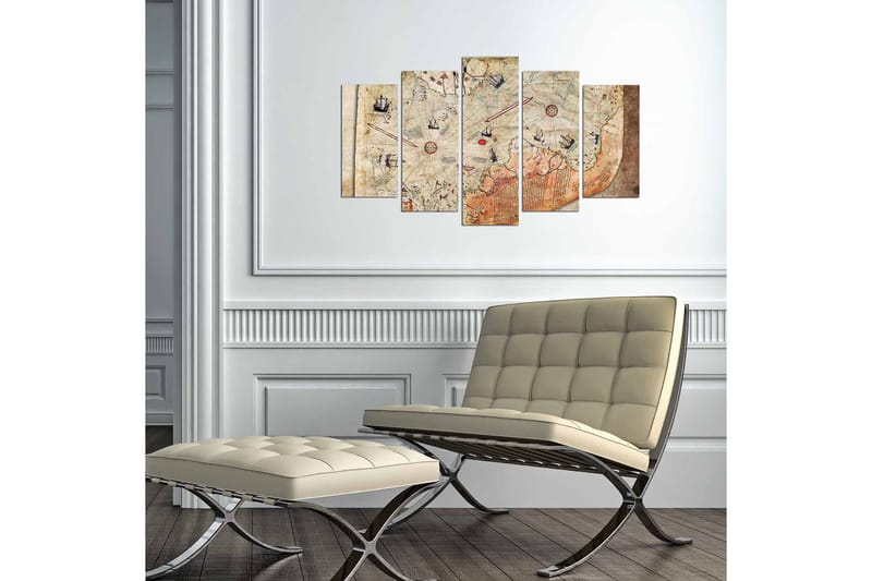 Dekorativ MDF-maling 5-Deler 20x60 cm - Flerfarget - Interiør - Maleri & posters - Lerretsbilder