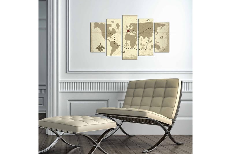 Dekorativ MDF-maling 5-Deler 20x60 cm - Flerfarget - Interiør - Maleri & posters - Lerretsbilder