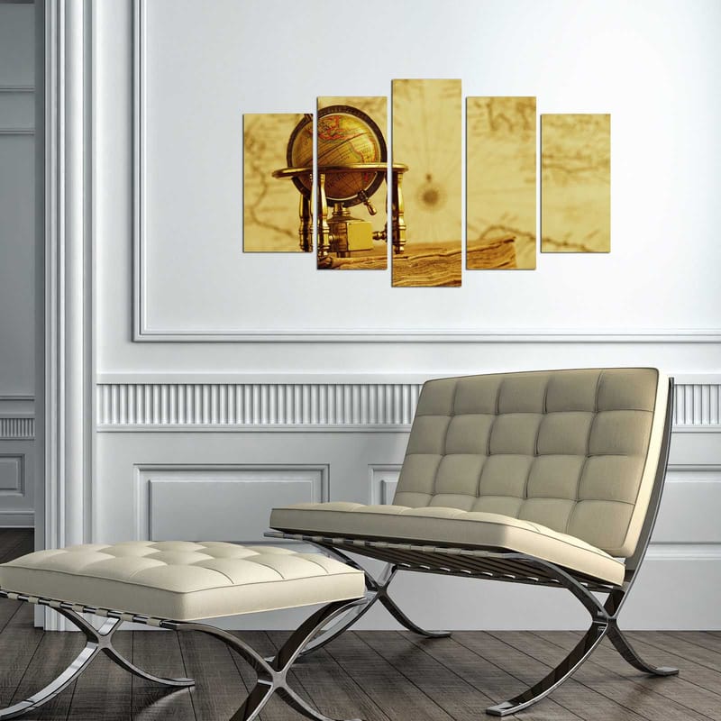 Dekorativ MDF-maling 5-Deler 20x60 cm - Flerfarget - Interiør - Maleri & posters - Lerretsbilder