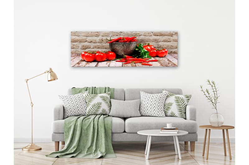 Tavle Red Vegetables (1 Part) Brick Narrow 150X50 - Artgeist sp. z o. o. - Interiør - Maleri & posters - Lerretsbilder