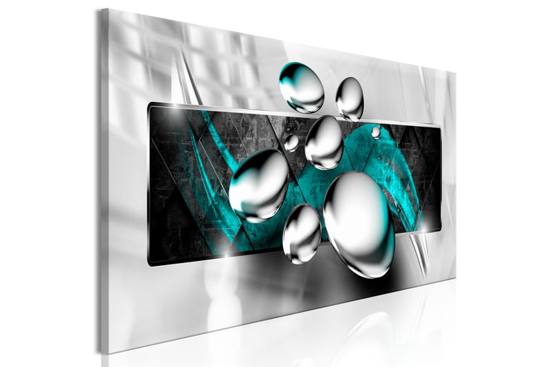 Tavle Shiny Stones (1 Part) Narrow Turquoise 150X50 - Artgeist sp. z o. o. - Interiør - Maleri & posters - Lerretsbilder