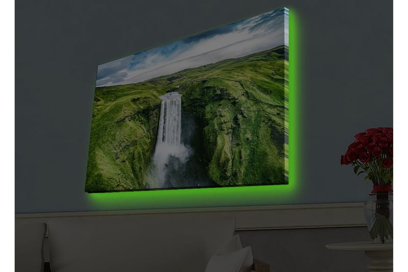 Veggdekorasjon LED-belysning Canvas Bilde - Interiør - Maleri & posters - Lerretsbilder