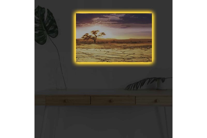 Veggdekorasjon LED-belysning Canvas Bilde - Interiør - Maleri & posters - Lerretsbilder