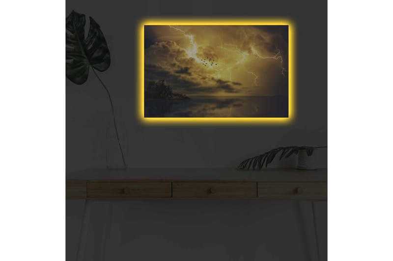 Veggdekorasjon LED-belysning Canvas Bilde - Interiør - Maleri & posters - Lerretsbilder