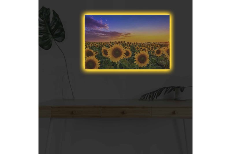 Veggdekorasjon LED-belysning Canvas Bilde - Interiør - Maleri & posters - Lerretsbilder